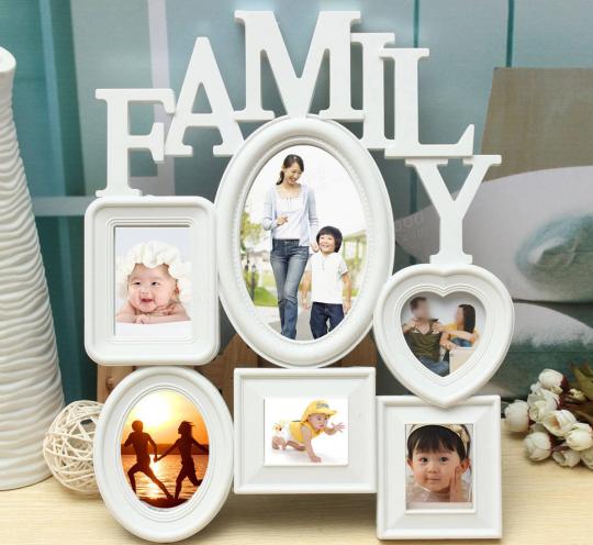 Семейная фоторамка – коллаж на 6 фотографий 