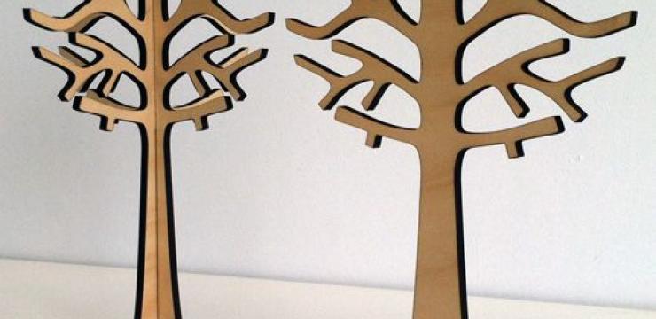 Деревья - объемные фигуры из дерева